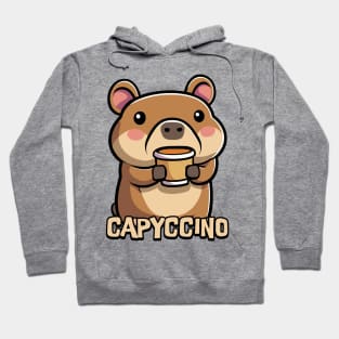 Capyccino! Cute Capybara Coffee Cartoon Hoodie